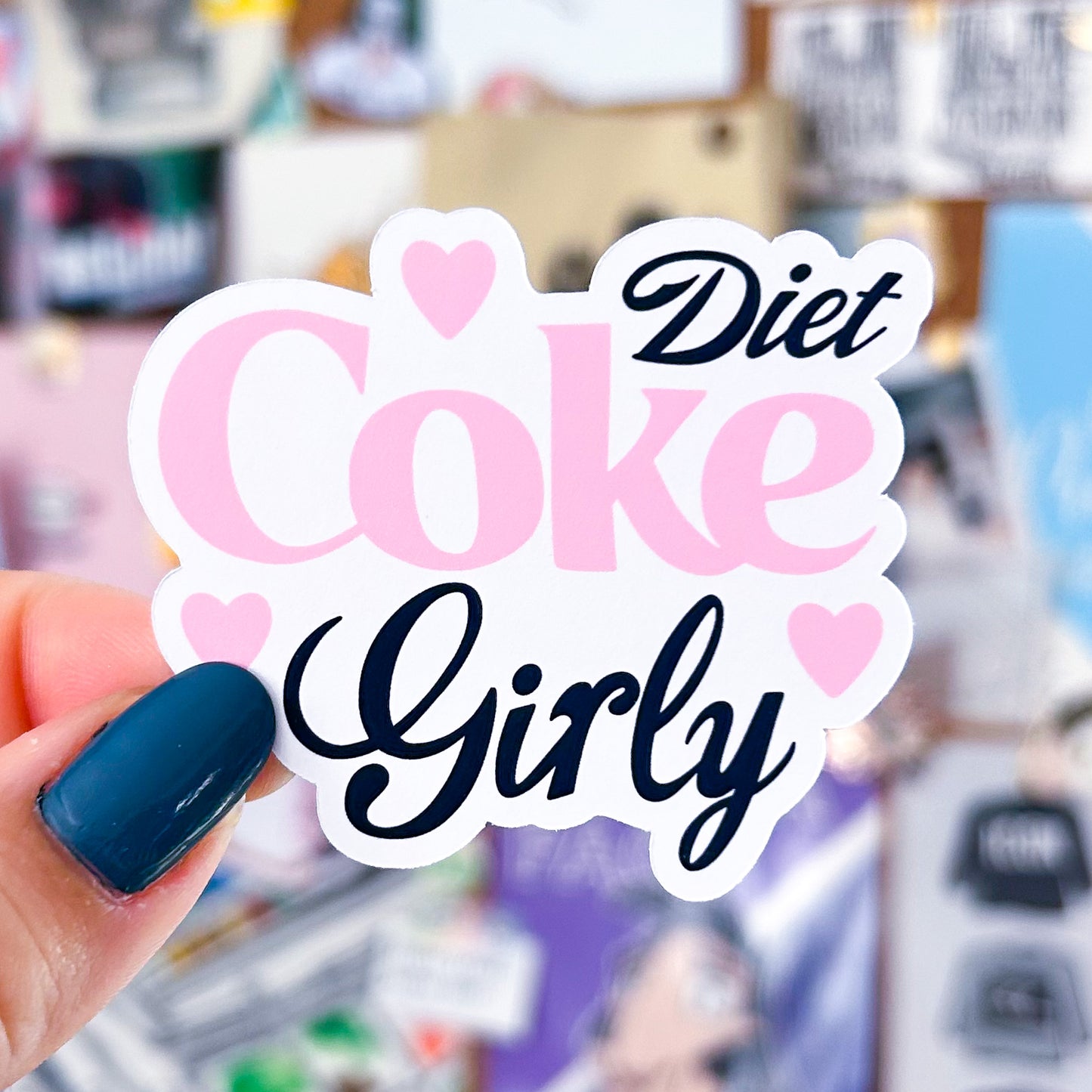 Diet Cola Girly Script | Die Cut or Vinyl