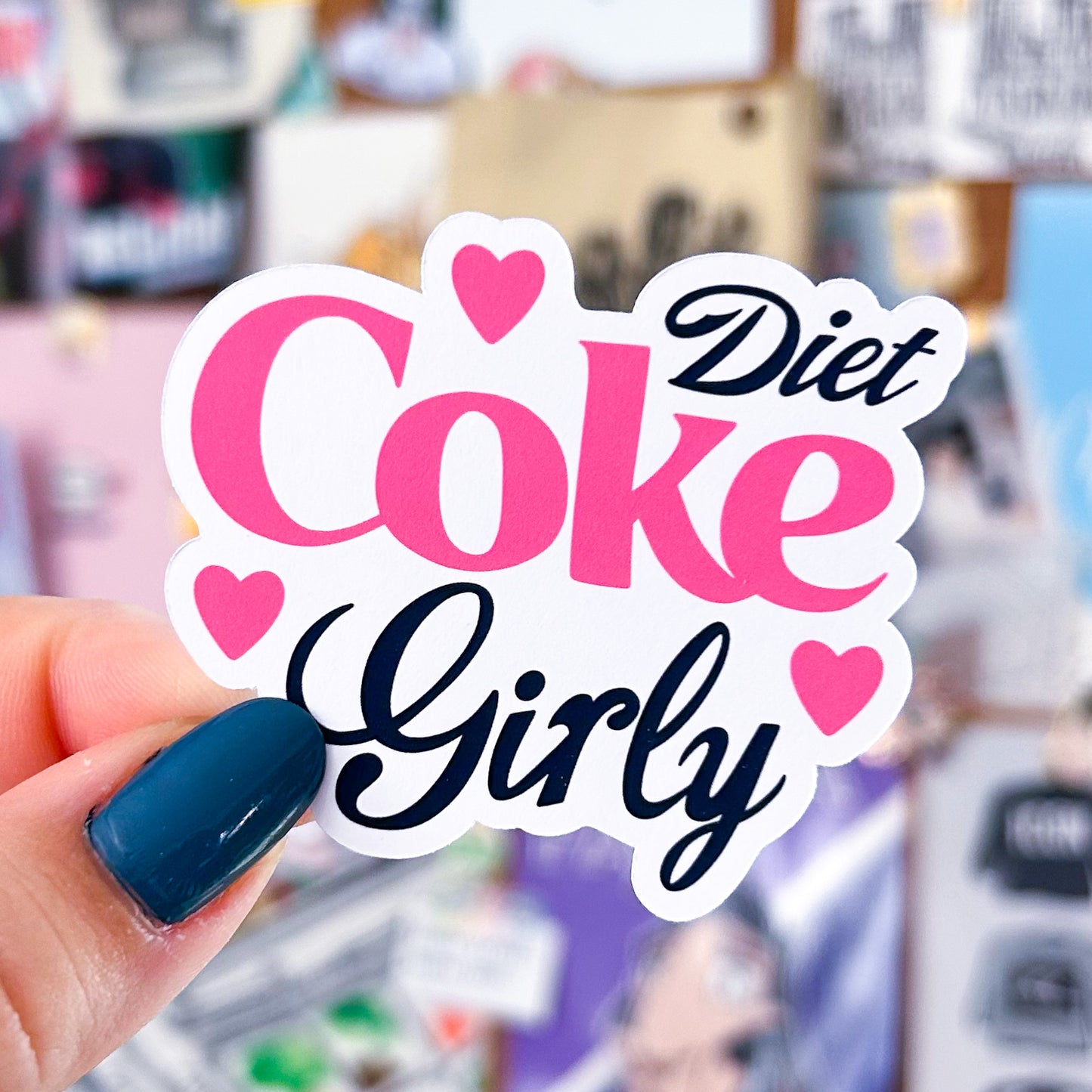 Diet Cola Girly Script | Die Cut or Vinyl