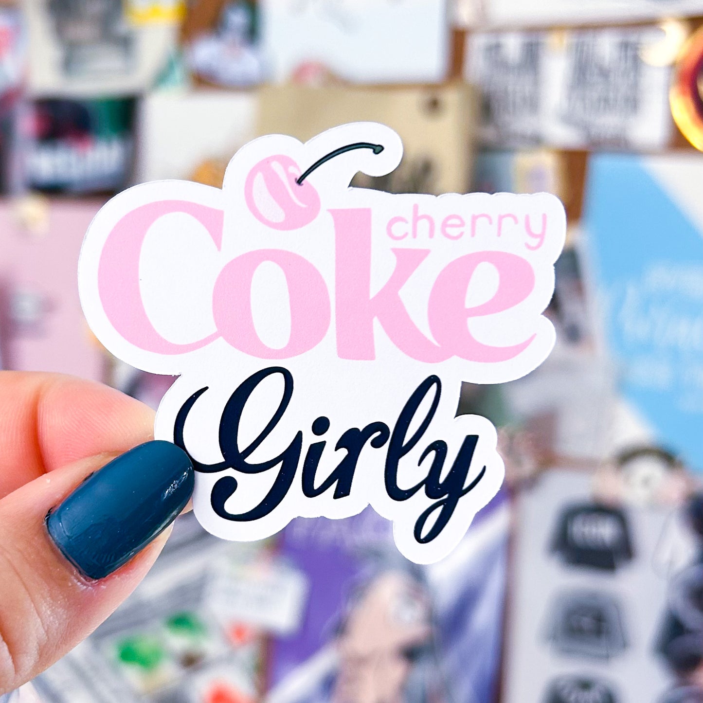 Cherry Cola Girly Script | Die Cut or Vinyl