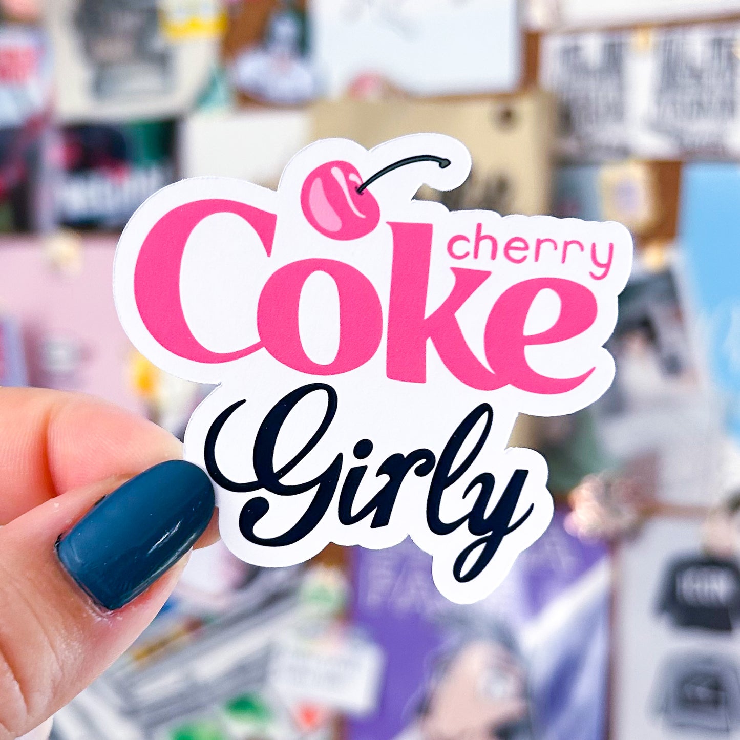 Cherry Cola Girly Script | Die Cut or Vinyl