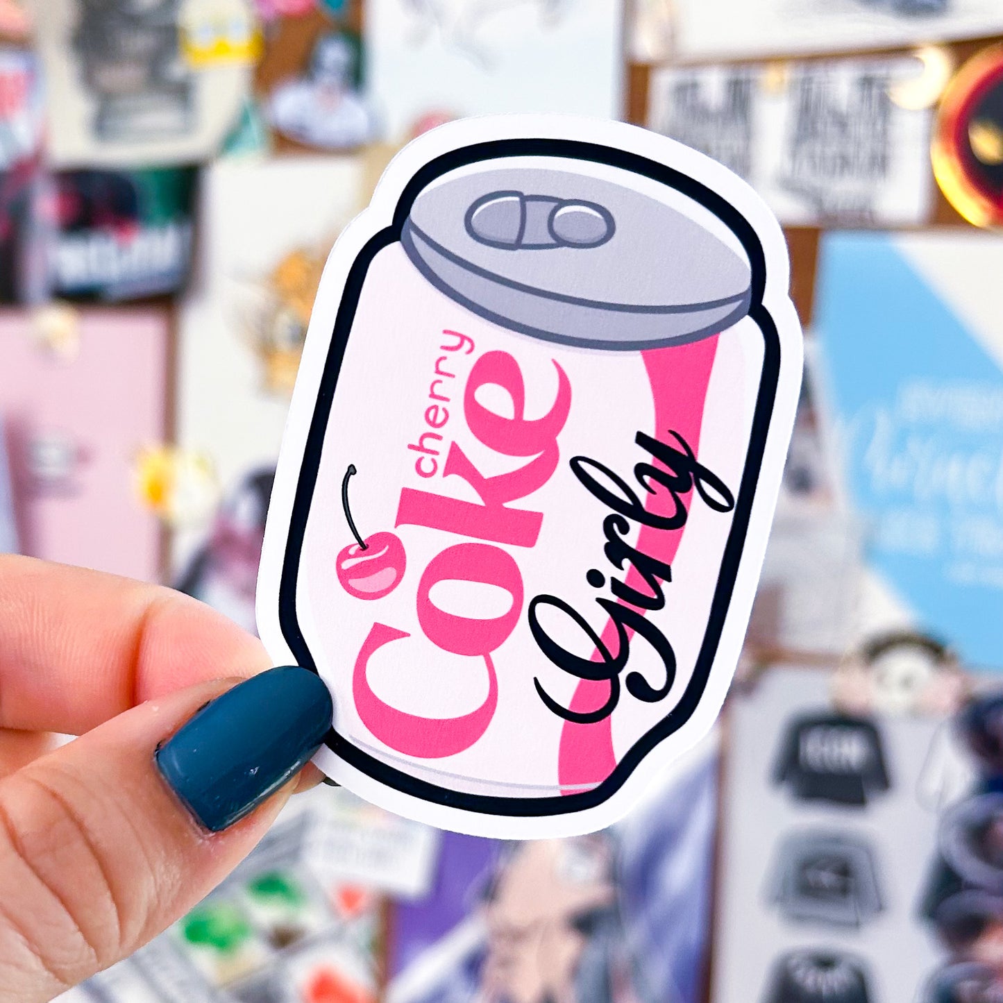 Cherry Cola Girly Can | Die Cut or Vinyl