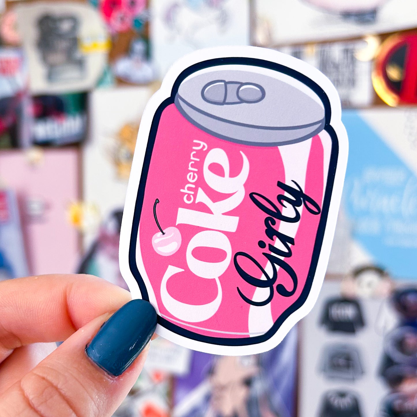 Cherry Cola Girly Can | Die Cut or Vinyl