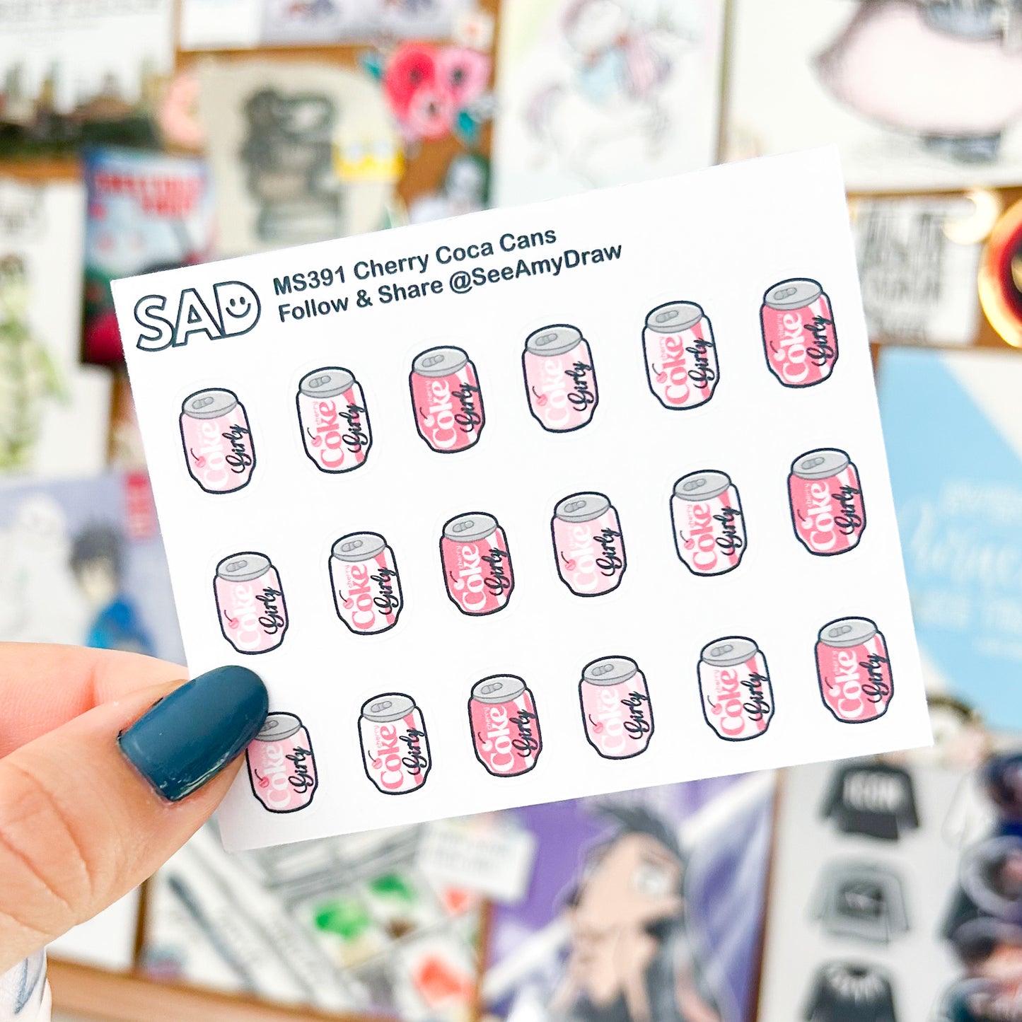 Cola Girly Can Mini Sticker Sheet | Regular or Clear Matte