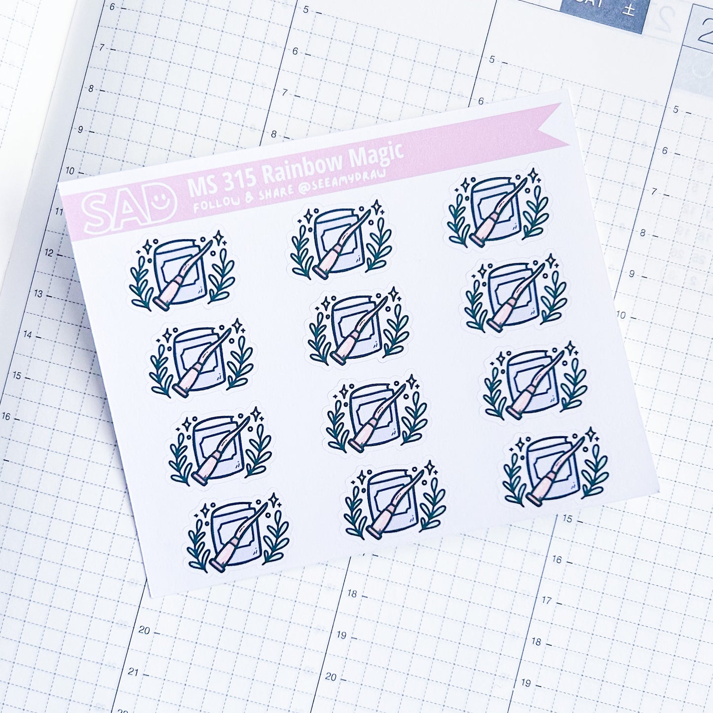 Rainbow Bookish Theme Mini Sheets | Regular or Clear Matte