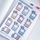 Medium Neutral Bookish Rating Sticker Sheet | Regular Matte or Clear Matte