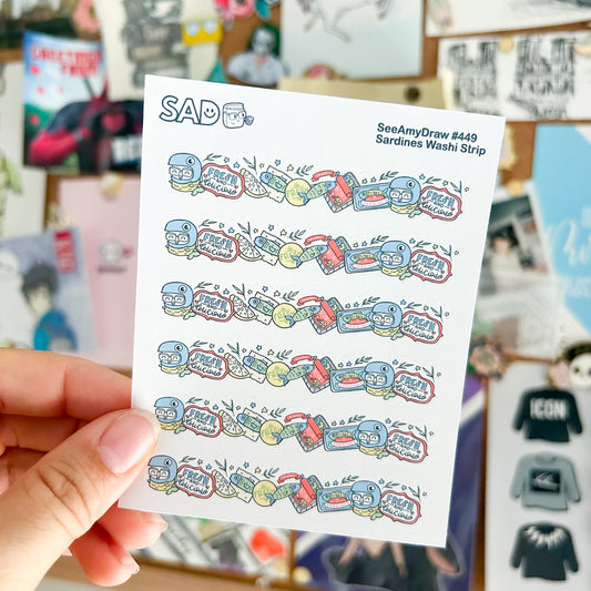 449 Sardining to Love Sardines Washi Strips