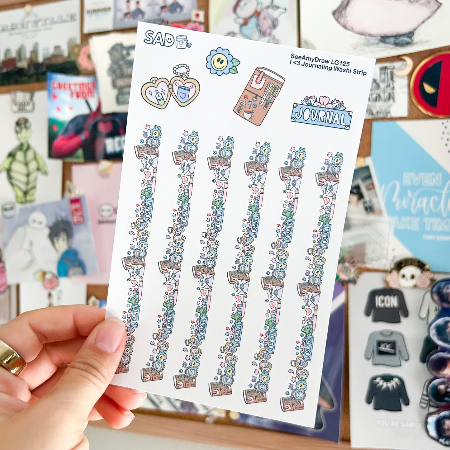 LG125 I <3 Journaling Washi Strips