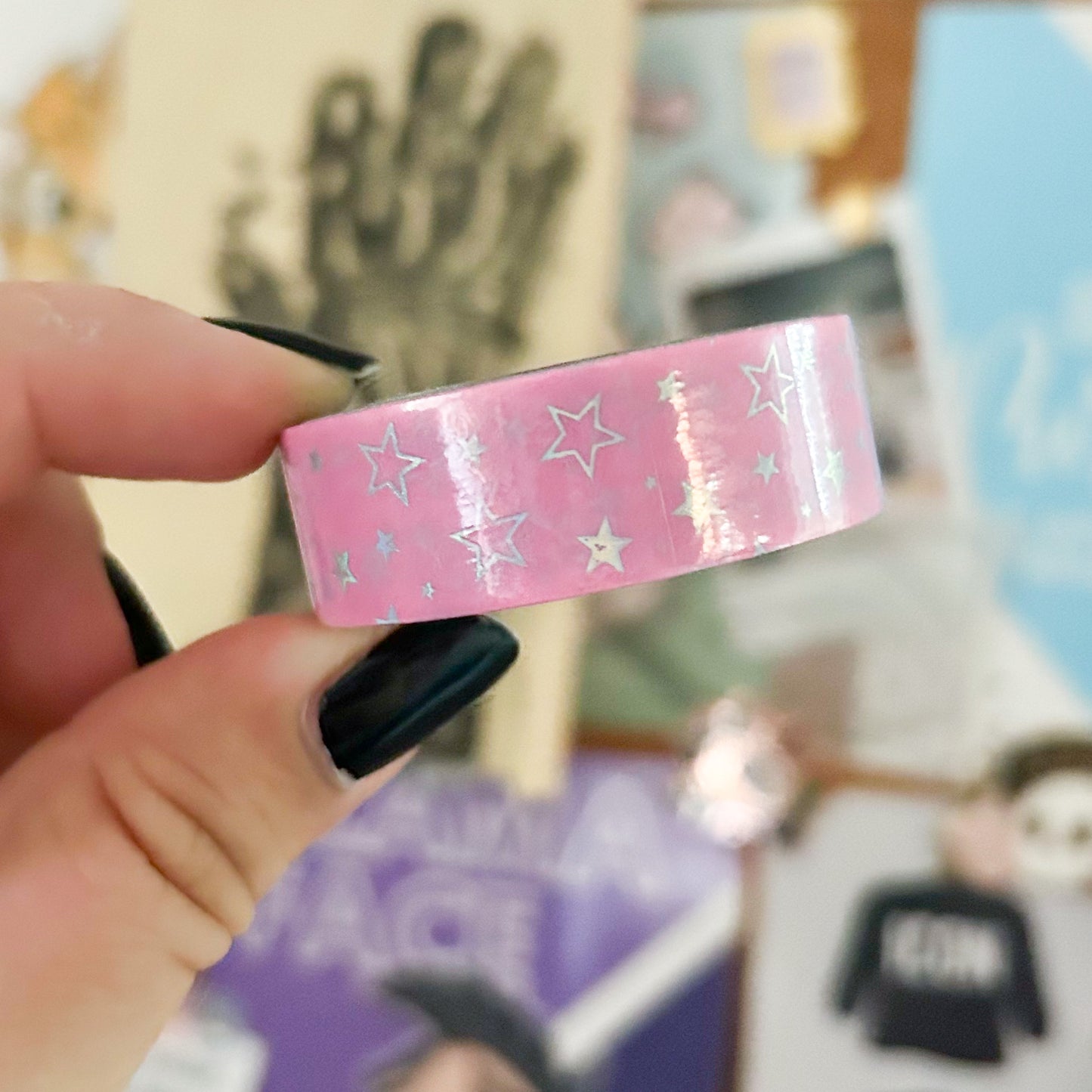 Pink SAD Stars Washi Tape | 15mm Washi Tape