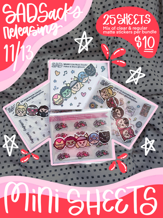 Mini Sticker Sheet SAD Sacks