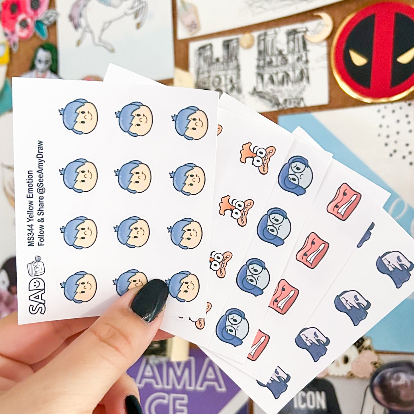 Emotions Mini Sticker Sheet | Regular or Clear Matte