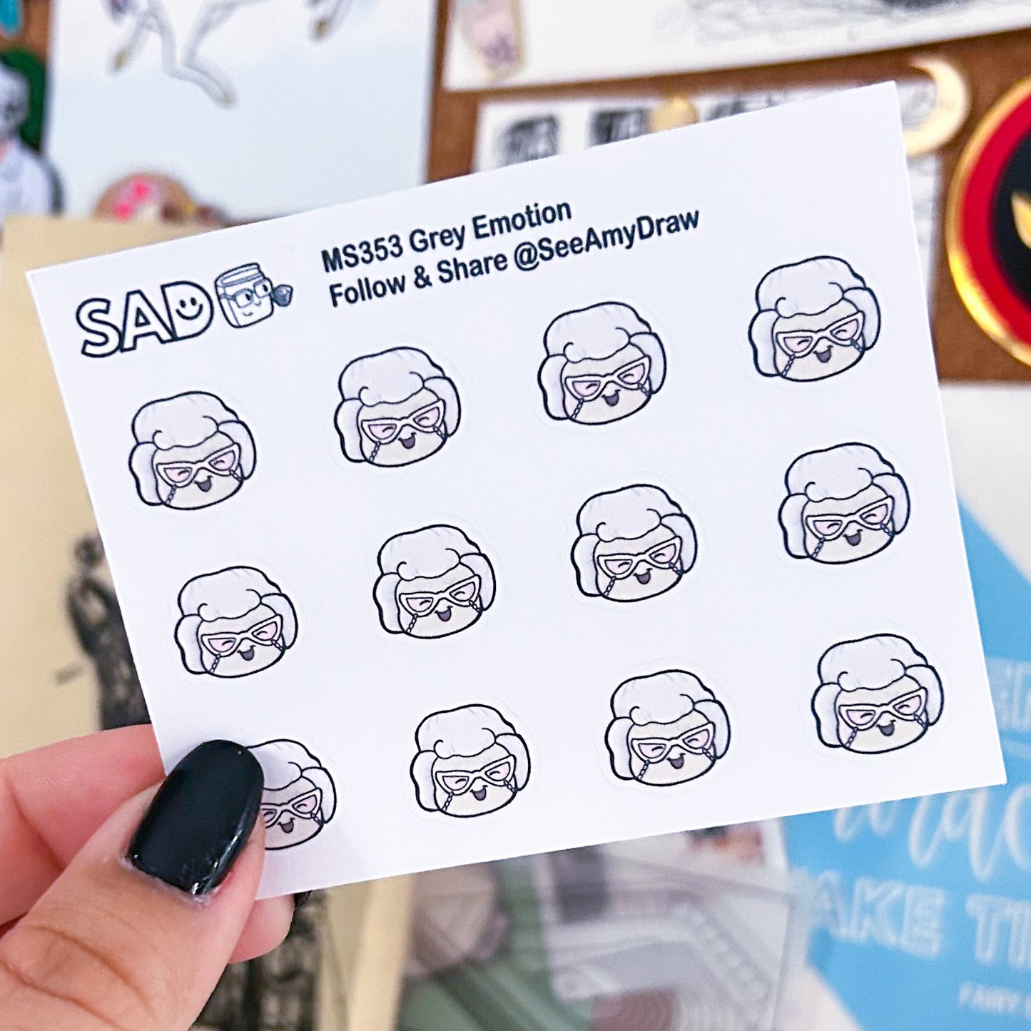 Emotions Mini Sticker Sheet | Regular or Clear Matte