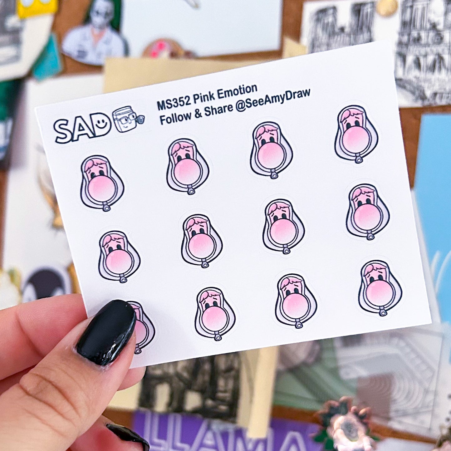 Emotions Mini Sticker Sheet | Regular or Clear Matte