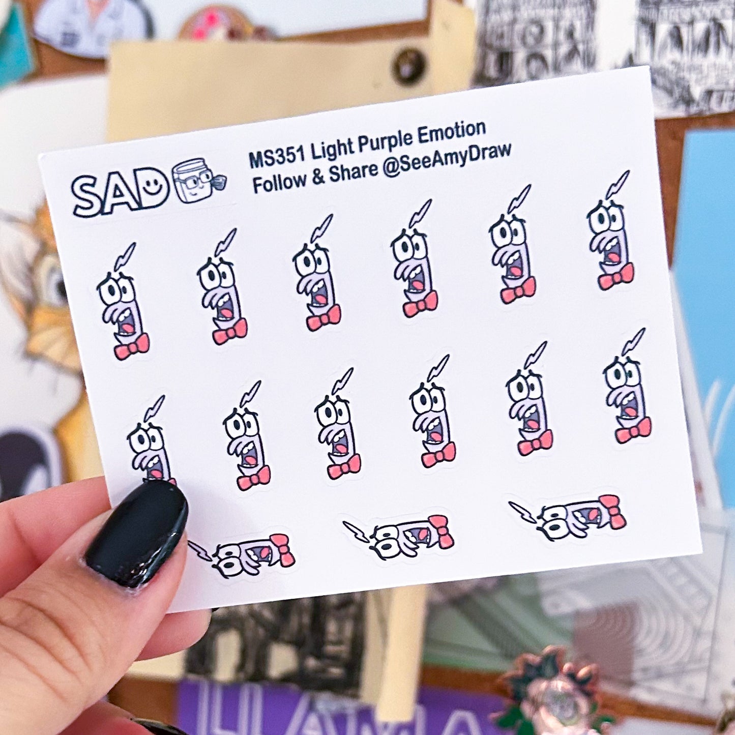 Emotions Mini Sticker Sheet | Regular or Clear Matte