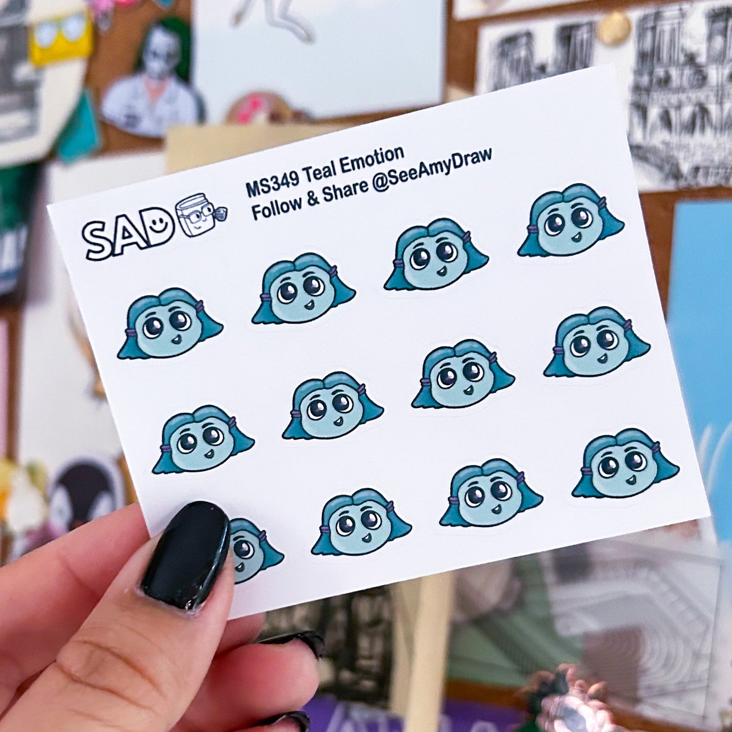 Emotions Mini Sticker Sheet | Regular or Clear Matte