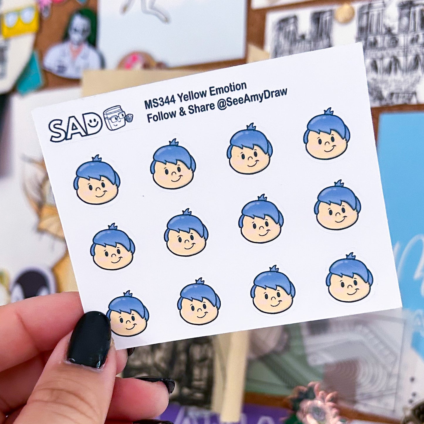 Emotions Mini Sticker Sheet | Regular or Clear Matte