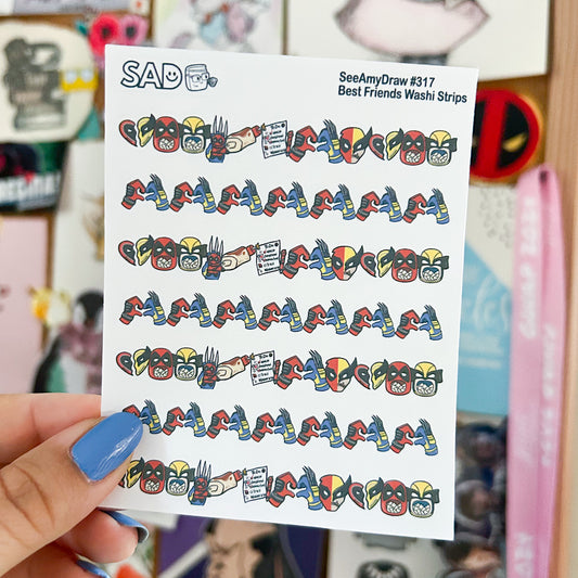 317 Best Friends Washi | Regular Matte or Clear Matte