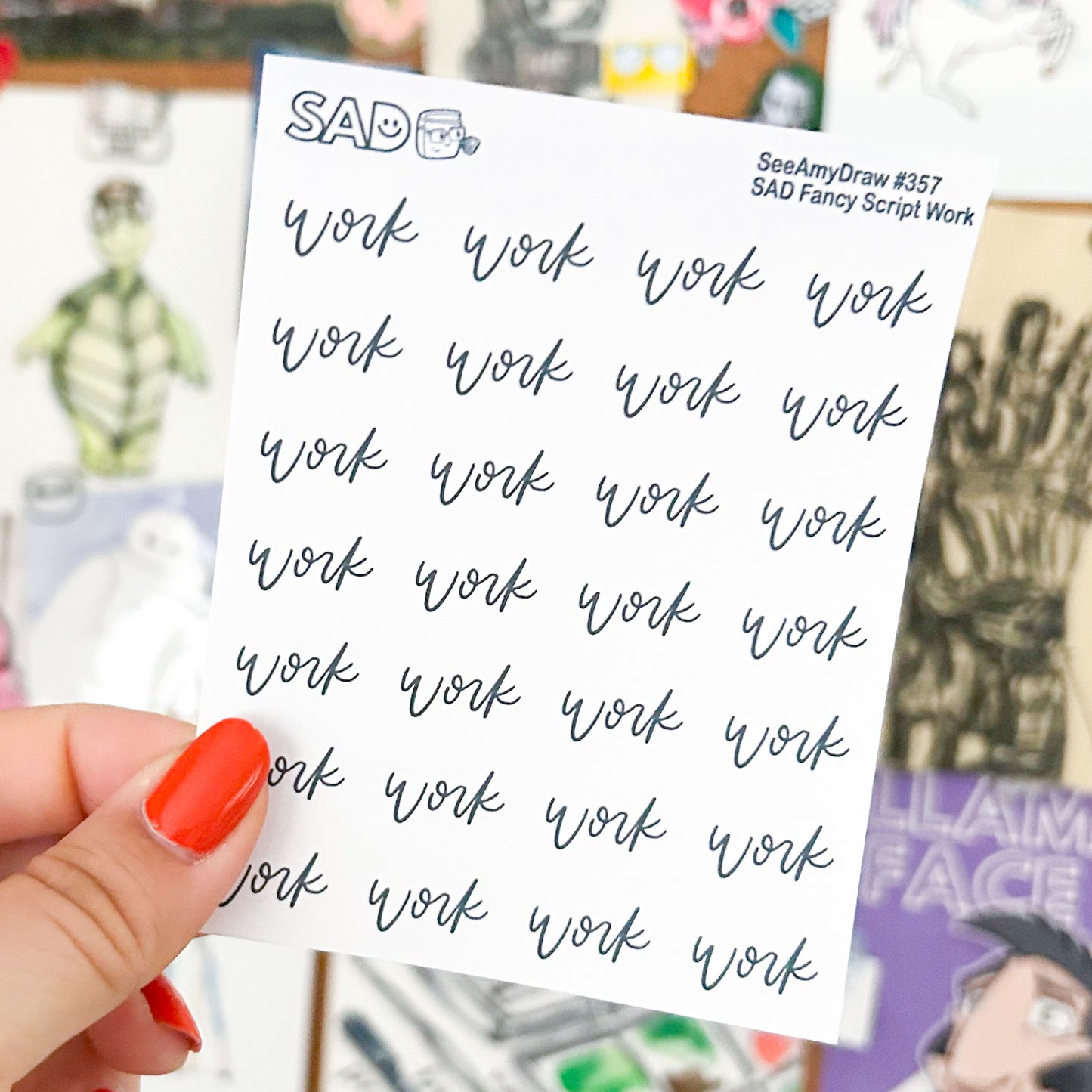 357 SAD Fancy Script Work – See Amy Draw