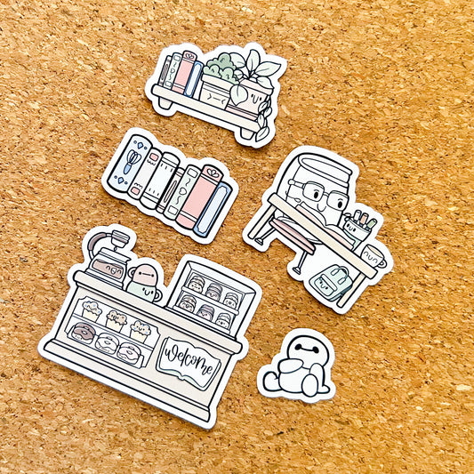 Mini Cozy Cafe Die Cut Bundle | Cardstock or Vinyl