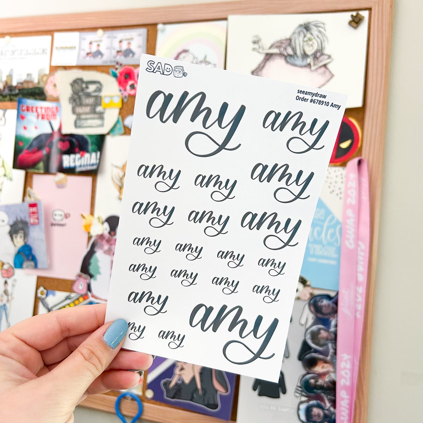 CUSTOM Sticker Sheets | 3 Word Limit | REGULAR MATTE