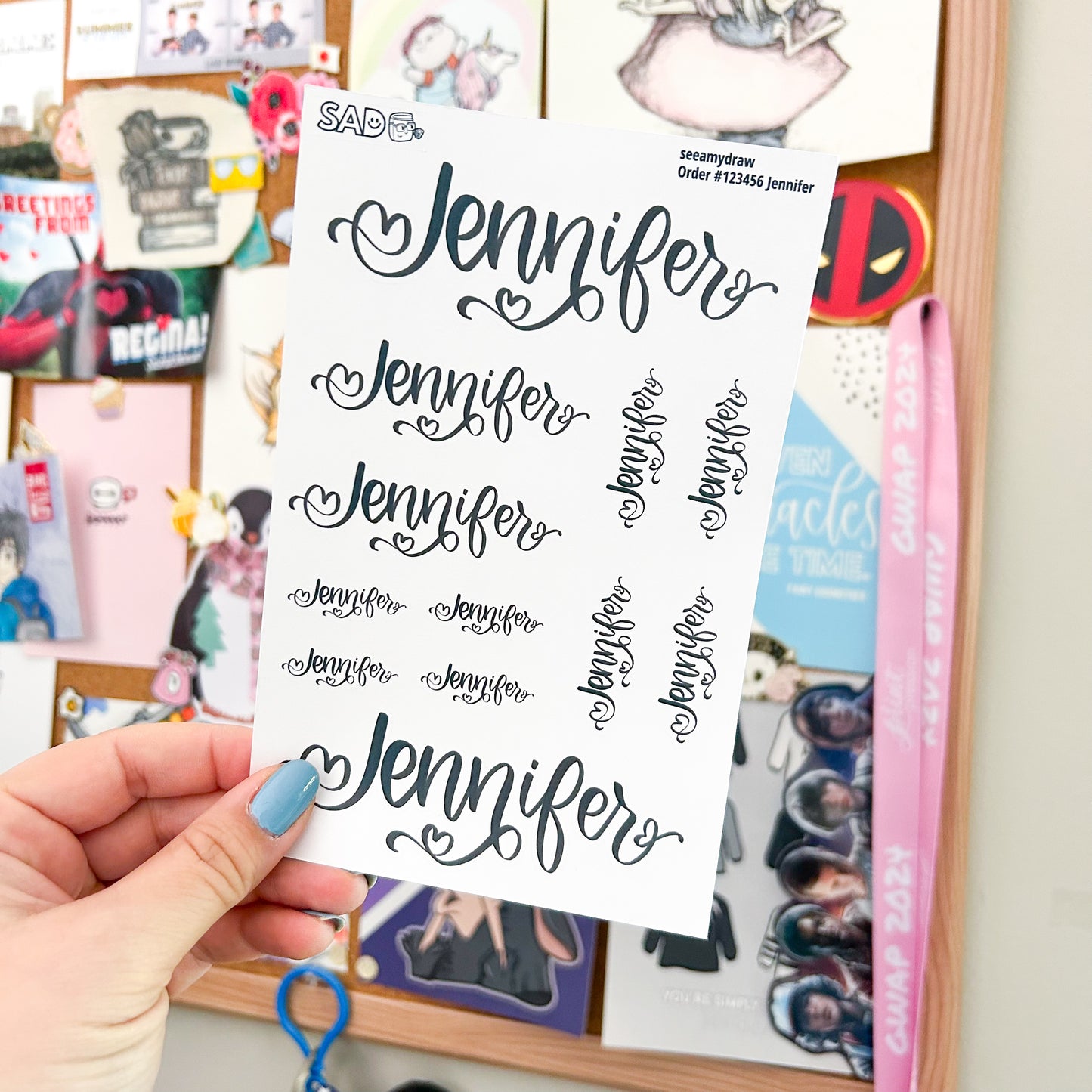 CUSTOM Sticker Sheets | 3 Word Limit | REGULAR MATTE