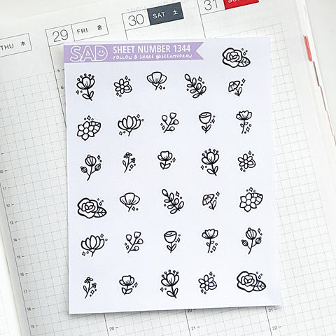 1344 Minimal Florals | Regular Matte or Clear Matte