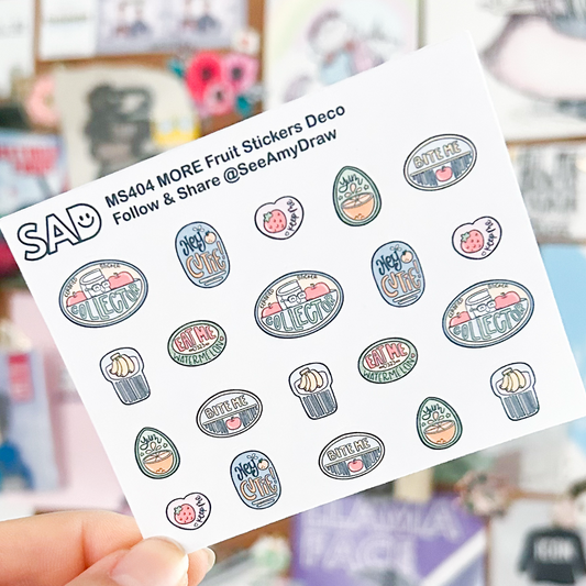 MS 404 MORE Fruit Stickers Deco | Regular or Clear Matte