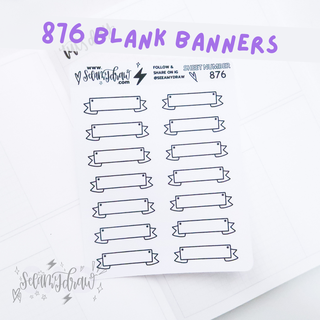 876 Blank Banners