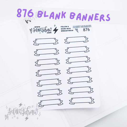 876 Blank Banners