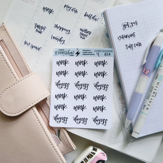 S003 - Work + Day Off Planner Stickers