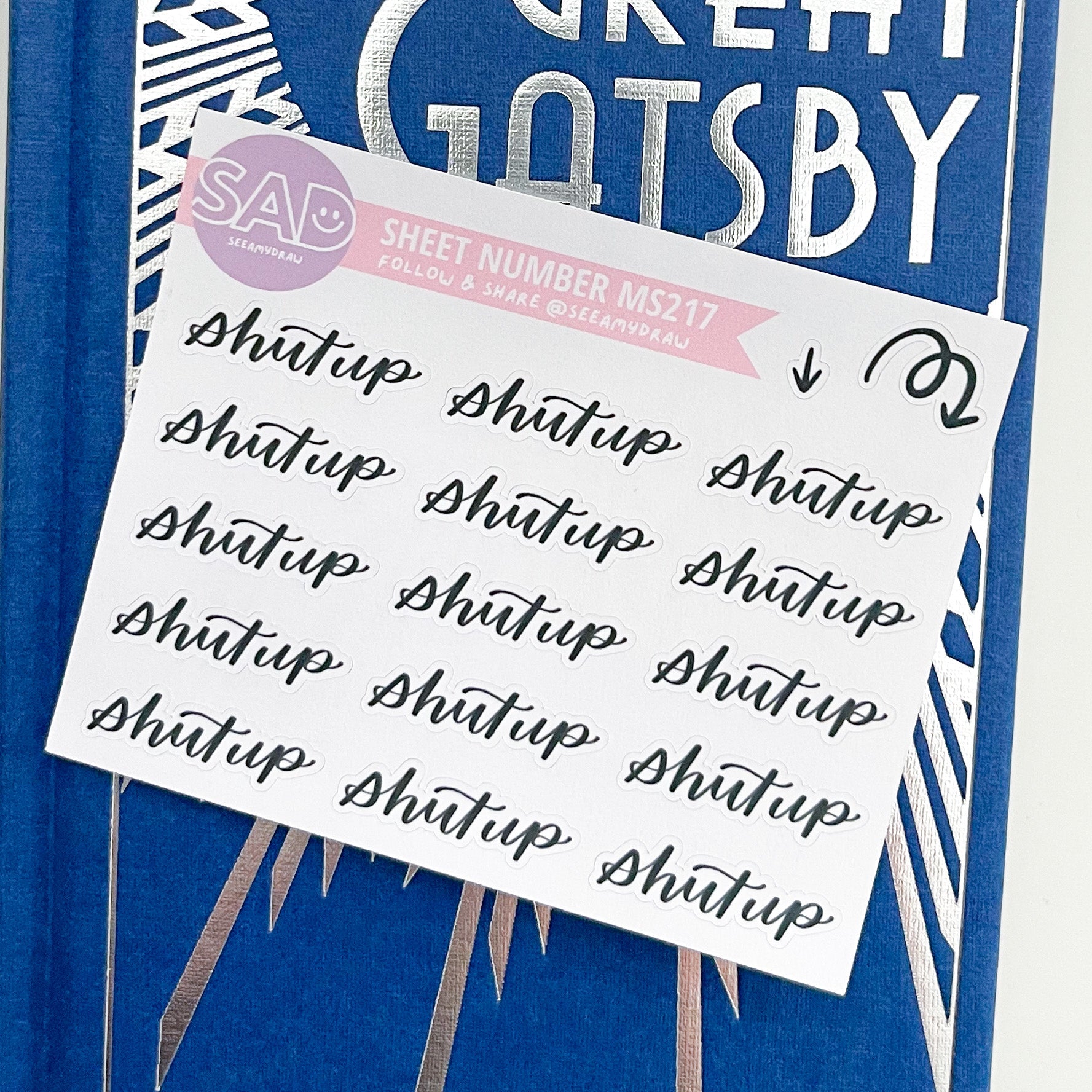 MS 217 - Shut Up Script | Regular or Clear Matte – See Amy Draw