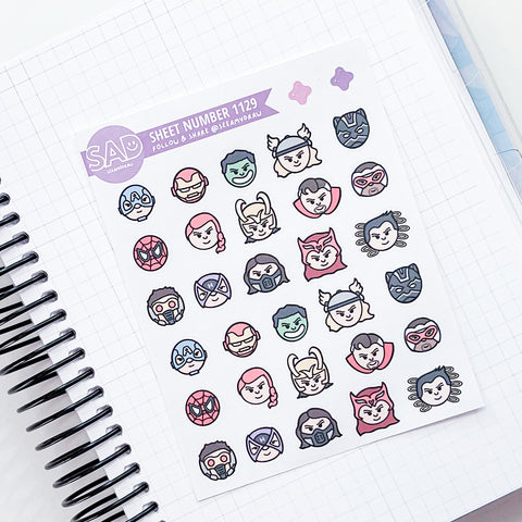 1129 Planners Assemble Icons | Regular Matte or Clear Matte