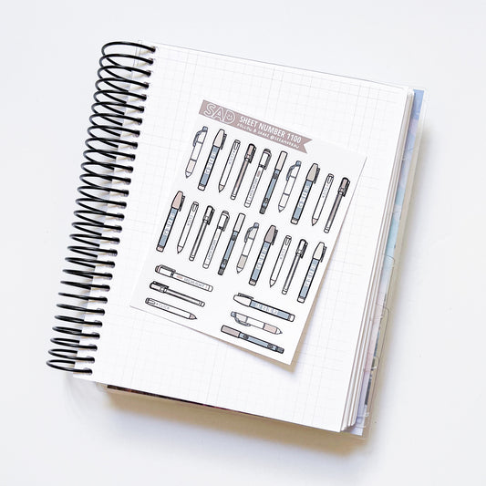 1100 Neutral Bullet Journal Pens | Regular Matte or Clear Matte