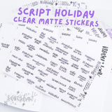SAD Script Holiday Sticker Sheet