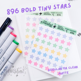 896 - Bold Tiny Stars | Regular or Clear Matte