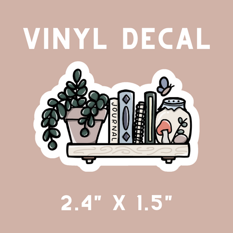 Take No Shiitake Journal Shelf Vinyl Decal | WATERPROOF